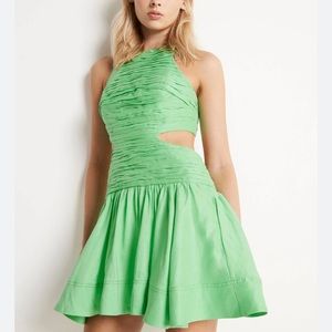 Introspect Cut Out Mini Dress | Grass Green | Aje